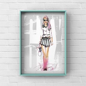 ✨ Glamorous Rose Gold Girl, Artwork as a Print! ✨